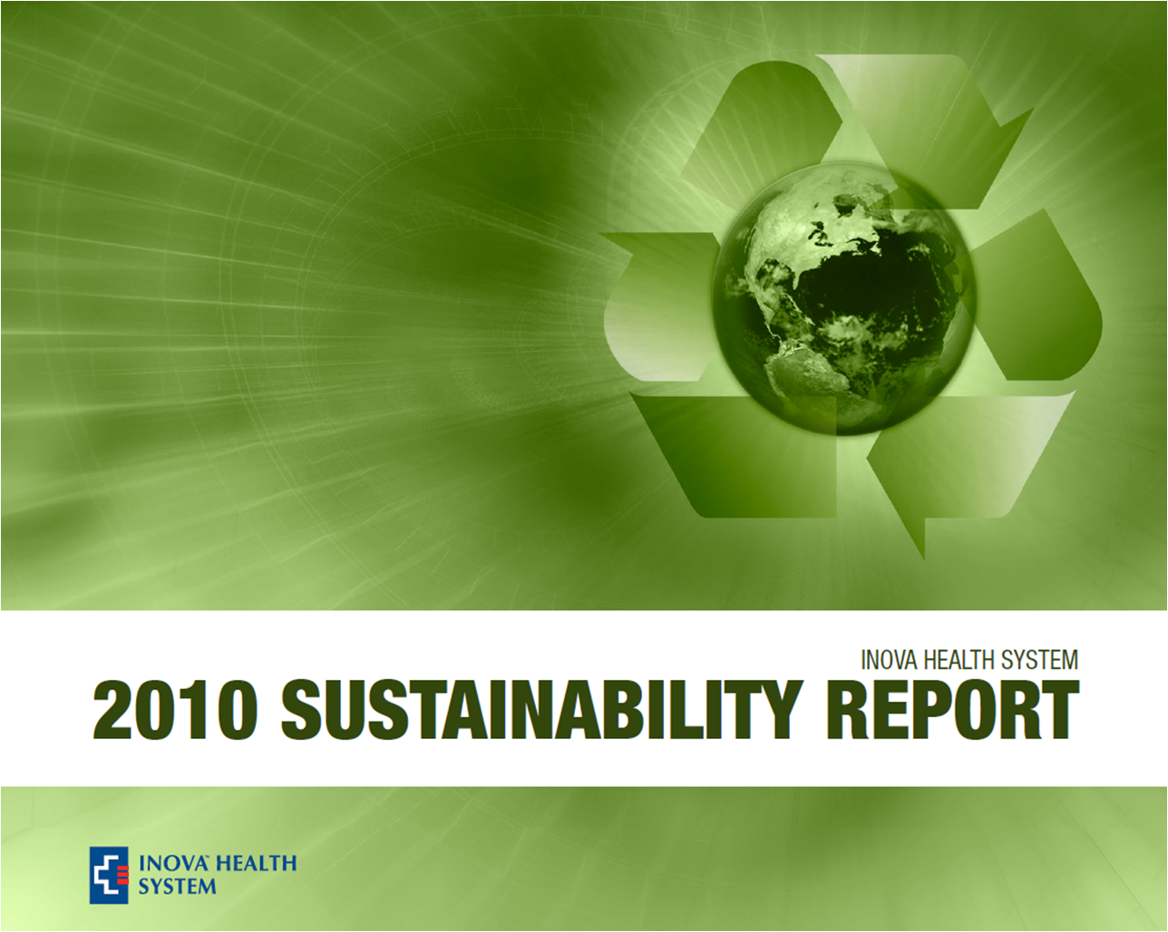 2010 Report cover: green light surrounding the recycling symbol with 3 arrows