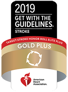 Badge for Get with the Guidelines gold plus certification
