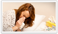 woman with the flu image