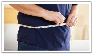 closeup of a person measuring their waistline with a tape measure