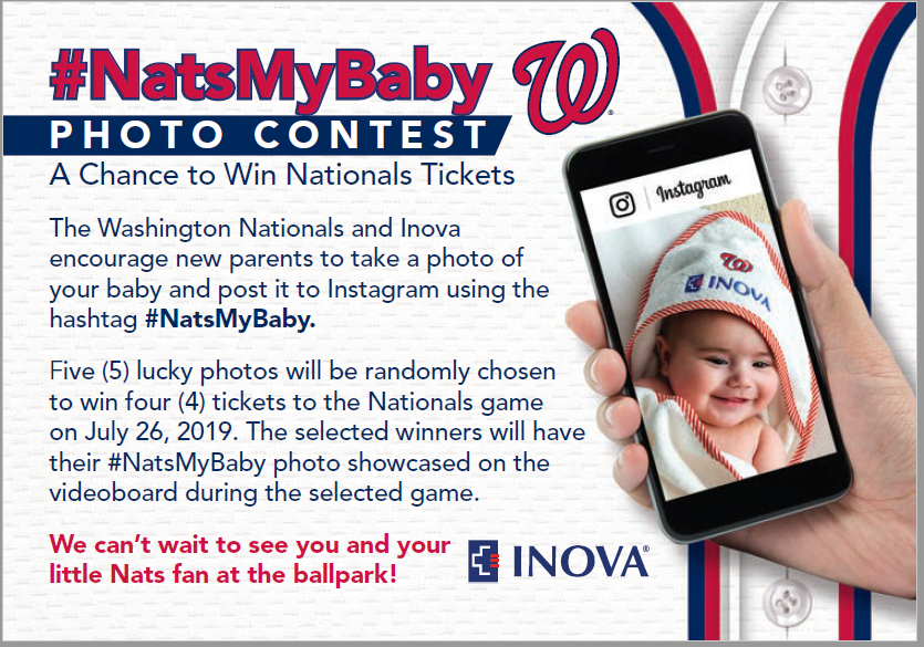 Enter to win Nats tickets by submitting your baby's photo to instagram with the hashtag NatsMyBaby