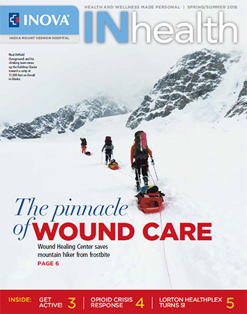 three climbers on top of Denali and the words The pinnacle of wound care