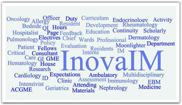 a large group of words relating to the Internal Medicine Residency Program